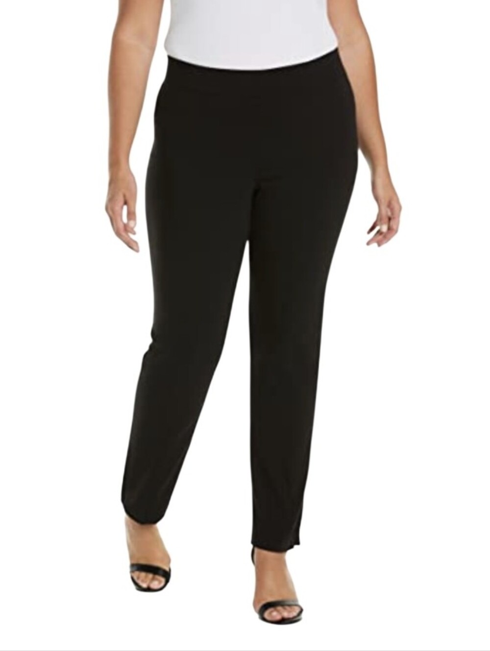 #K83 Rafaella Black Women's Straight Leg Pants - Classic Everywear